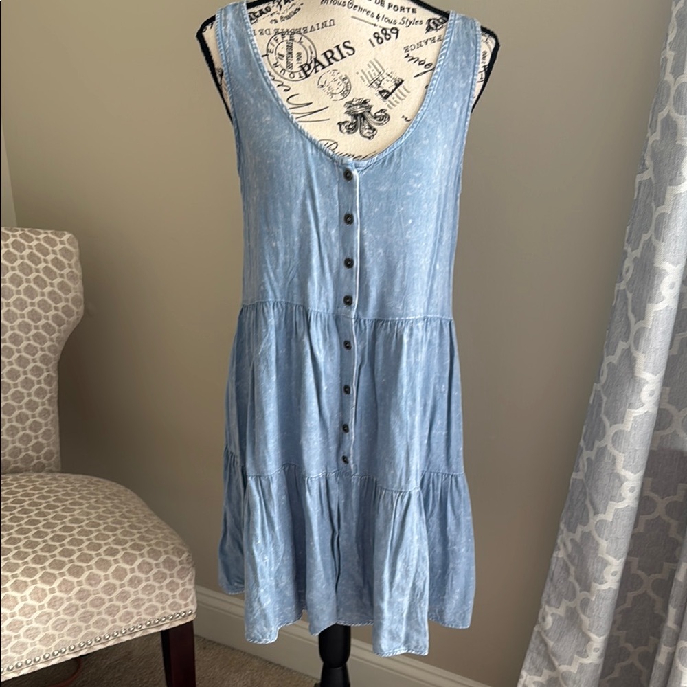 Magnolia Blue Sleeveless Scoop Neck Sundress